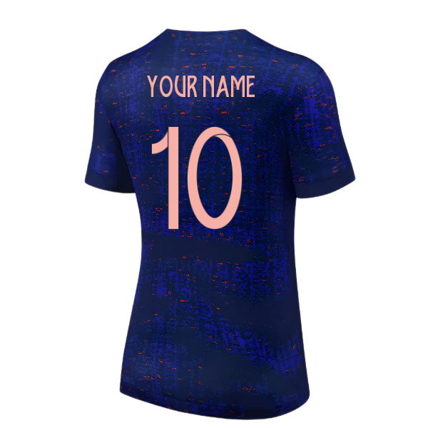 2025 France Womens Team Home Shirt (Unisex) - Ladies (Your Name)-SoccerKits Hub | Buy Soccer Jerseys Online